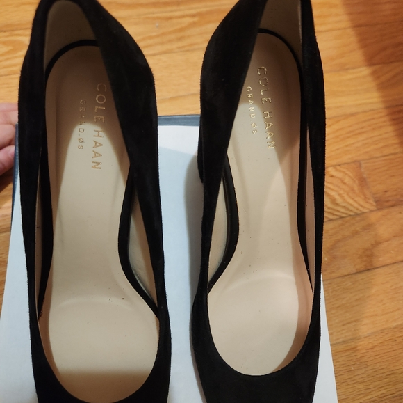 Cole Haan Renner Grand Pump Suede Block Heel - Picture 7 of 8